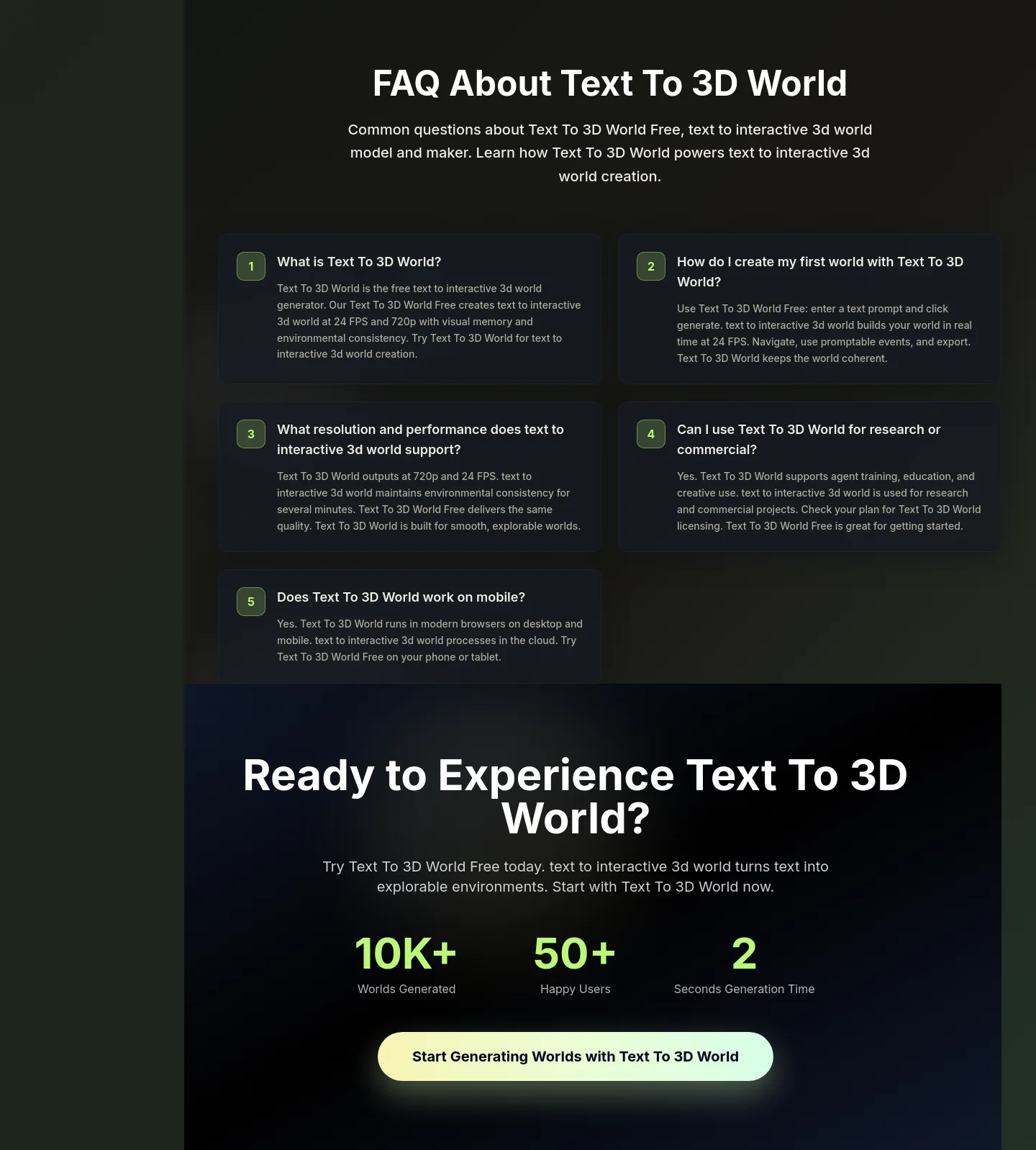 textto3dworld.org — FAQ