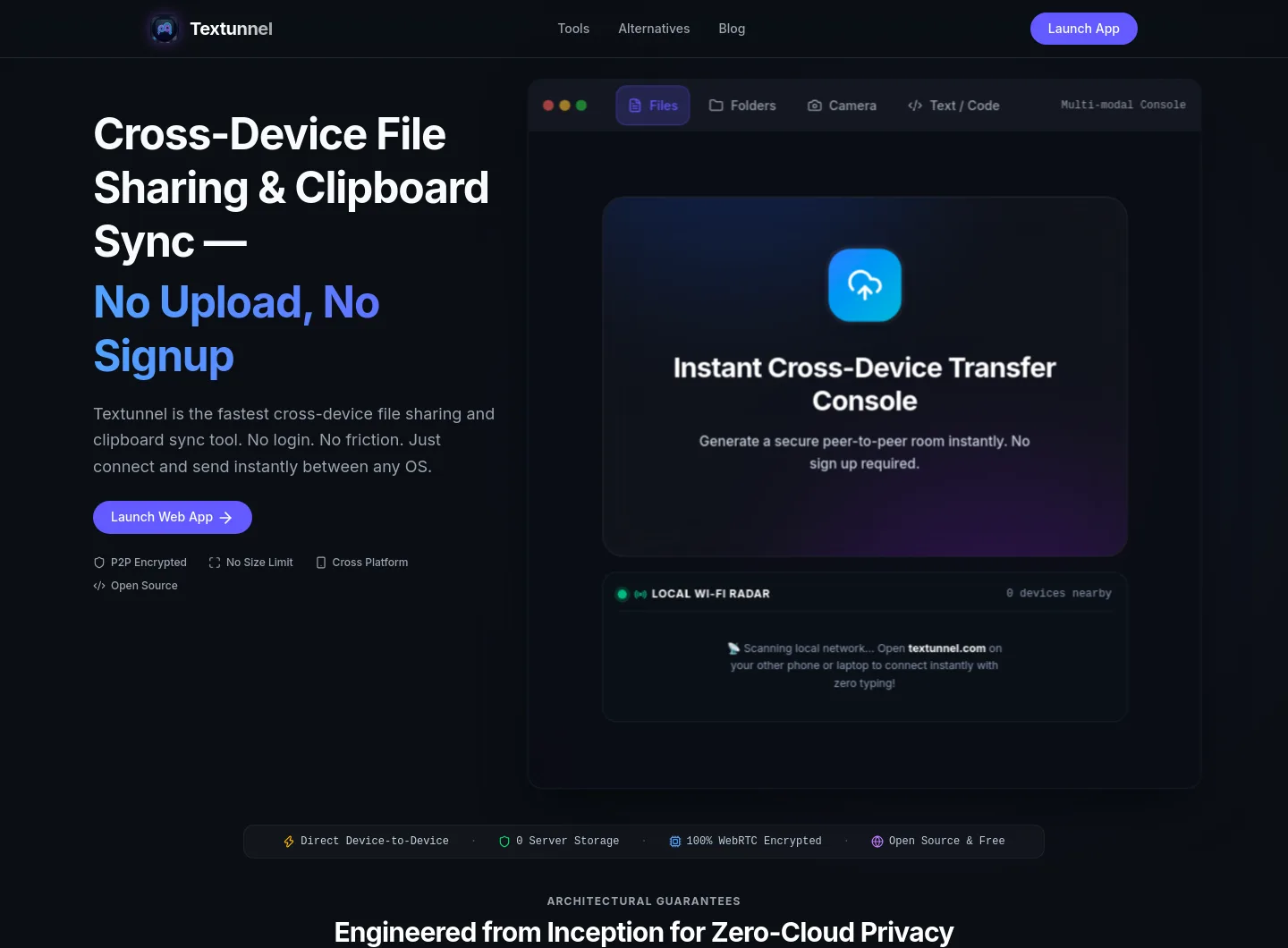 textunnel.com — Hero + Comparison + FAQ