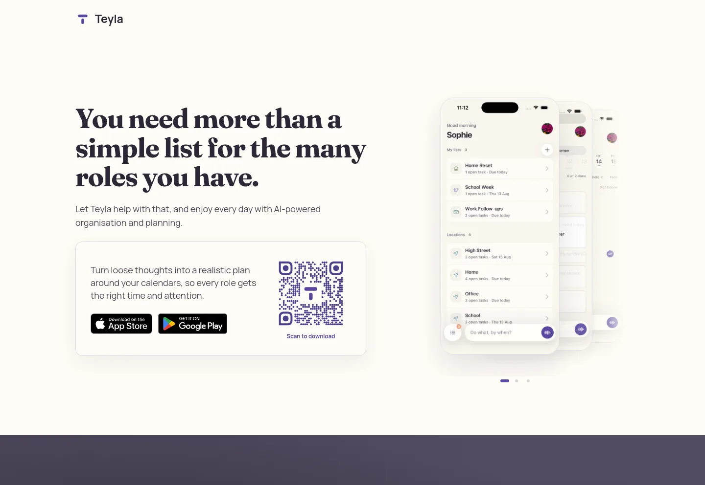 teyla.app — a measured funnel