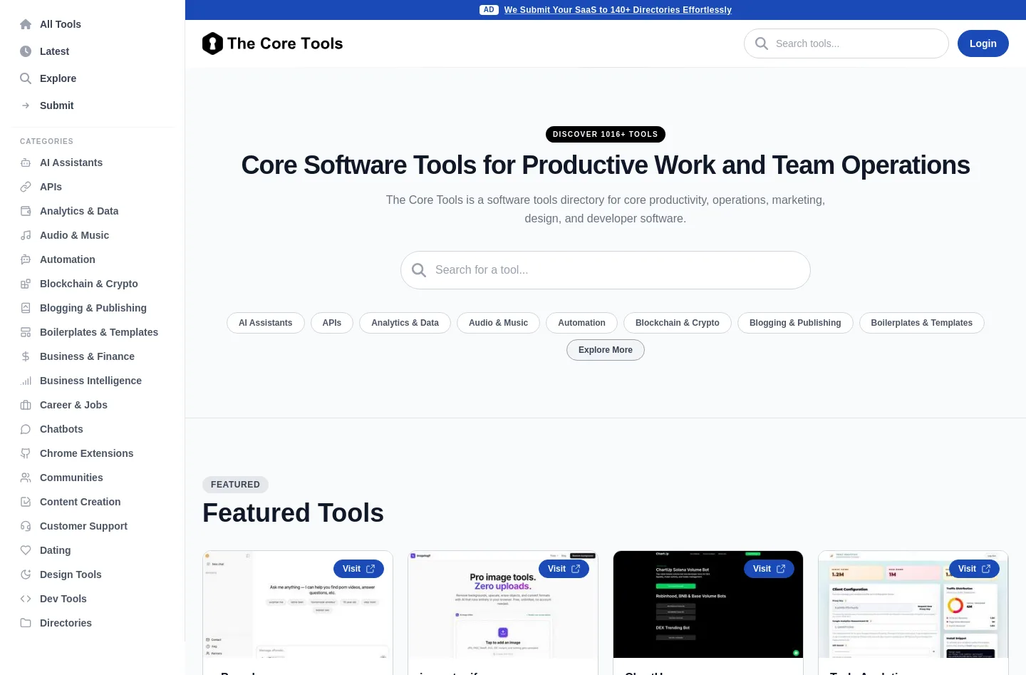 thecoretools.com — a measured funnel