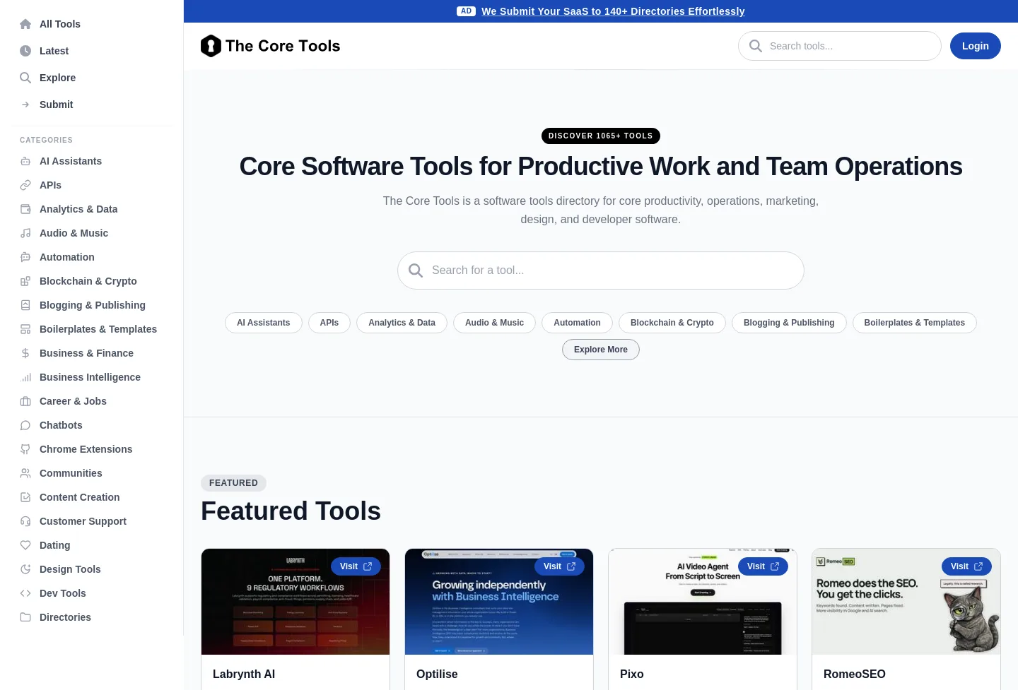 thecoretools.com — a measured funnel