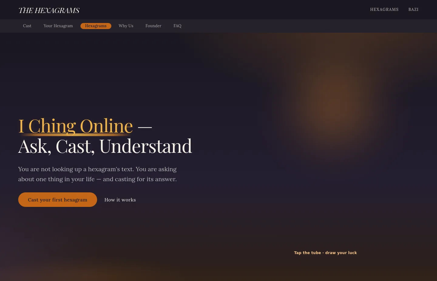 thehexagrams.com — a measured funnel