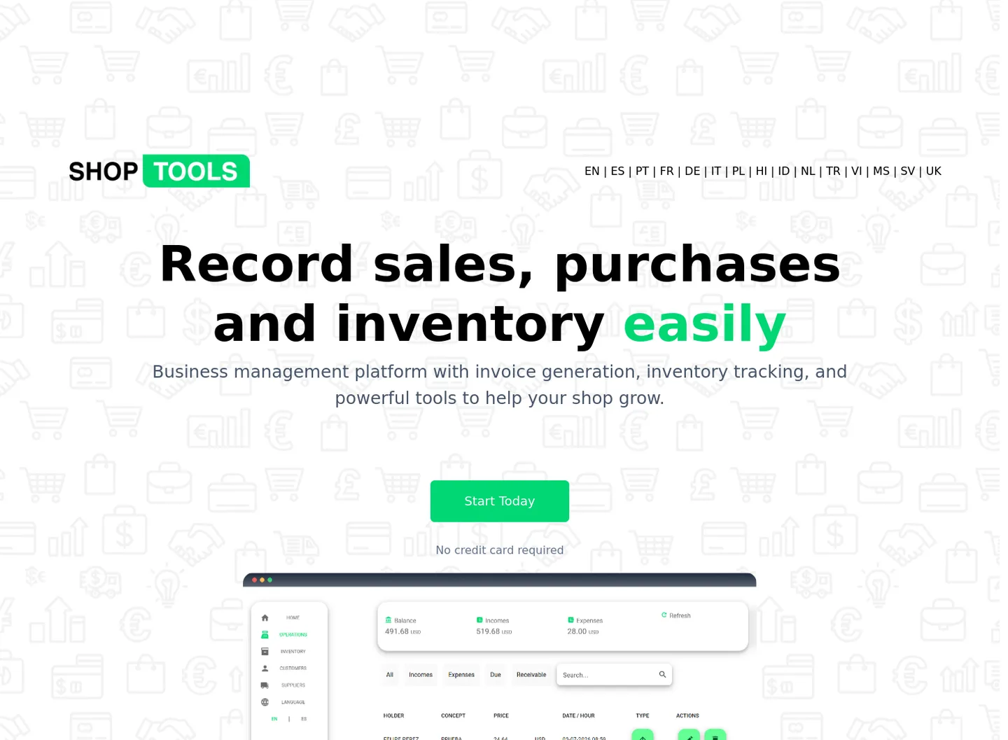 theshoptools.com — a measured funnel