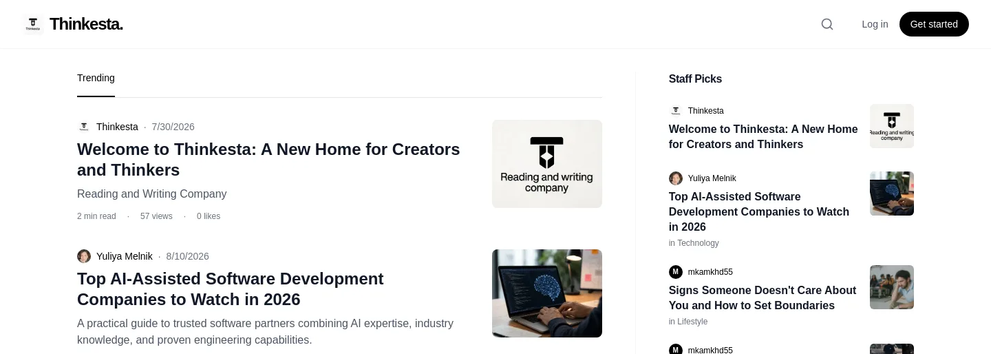 thinkesta.com — a measured funnel