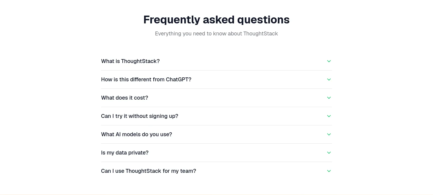 thoughtstack.ai — FAQ