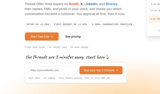 No credit card element from threadotter.com