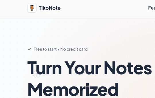 No credit card element from tikonote.app