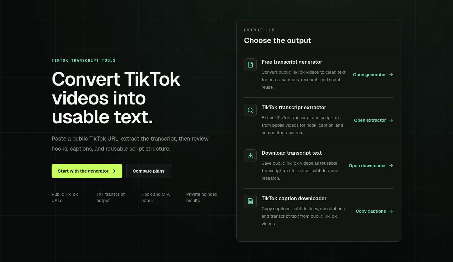 tiktoklist.com Hero section