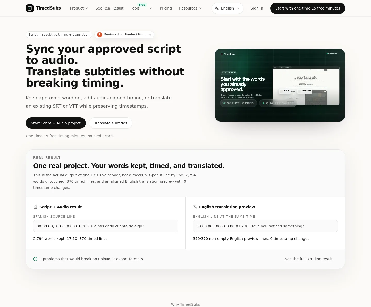 timedsubs.com — Hero + Logo Wall + Pricing + FAQ