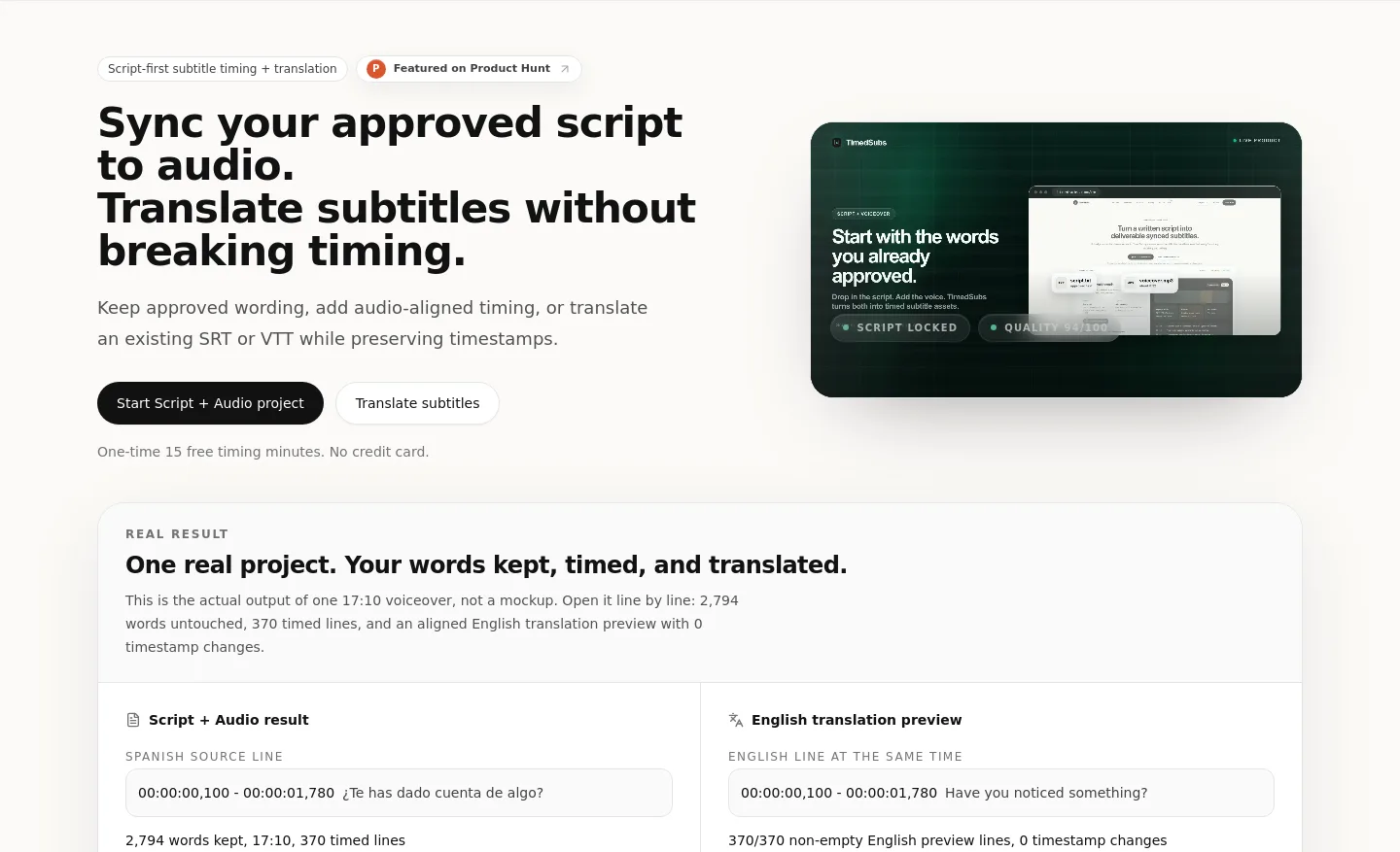 timedsubs.com — Hero