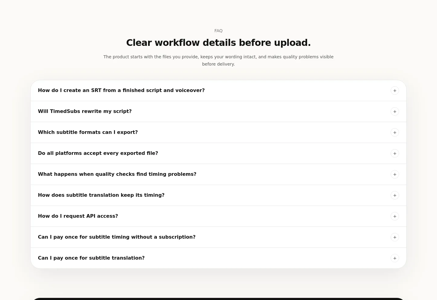 timedsubs.com — FAQ