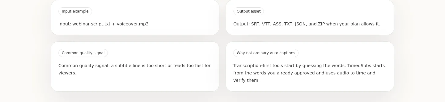 timedsubs.com — Features