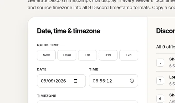 Countdown element from timestamp.rocks