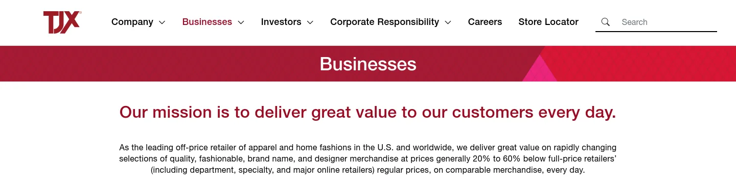 tjx.com — a measured funnel