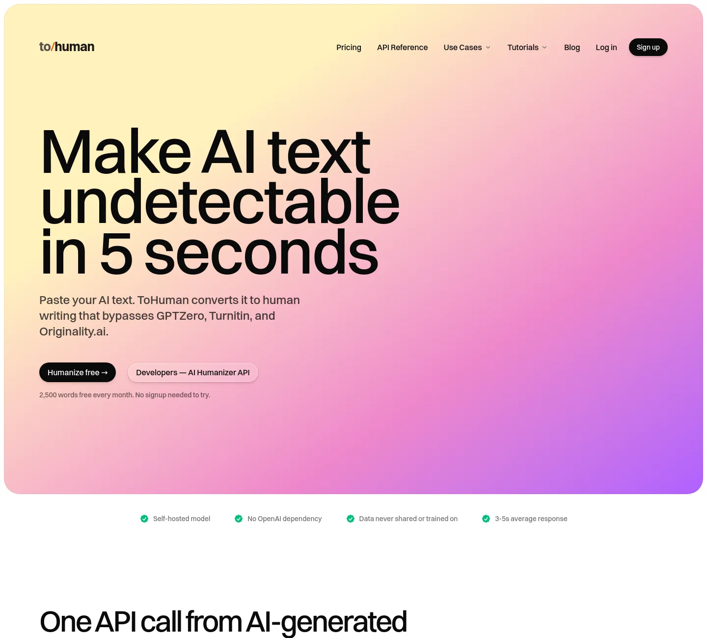 tohuman.io — Hero