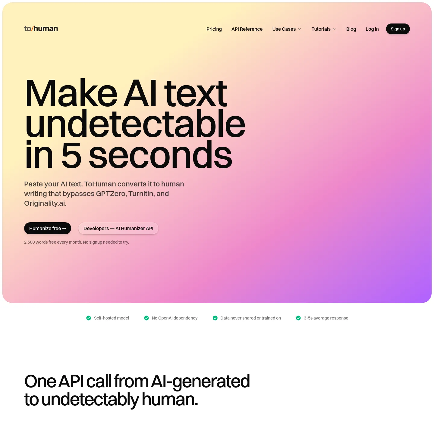 tohuman.io — Hero