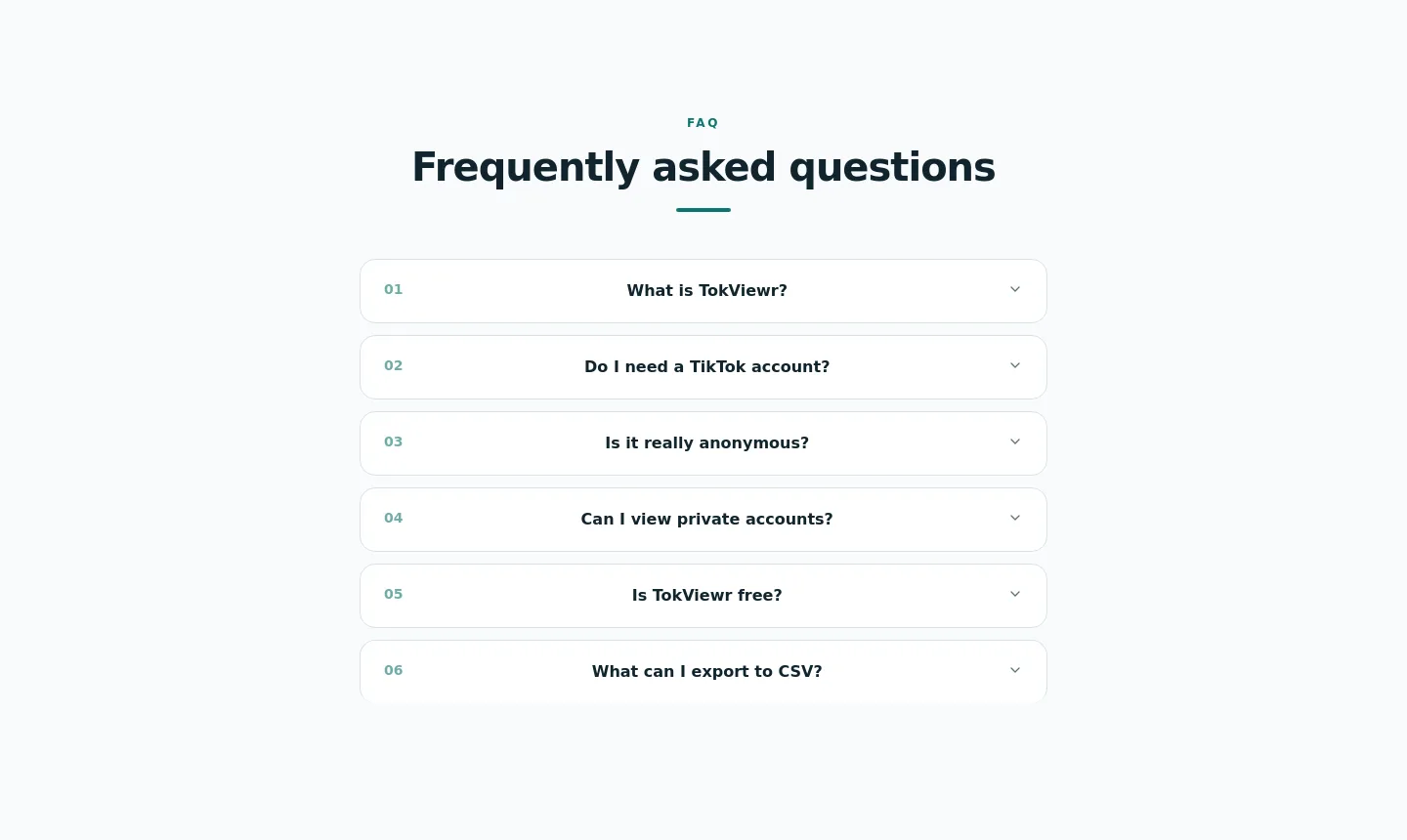 tokviewr.com — FAQ