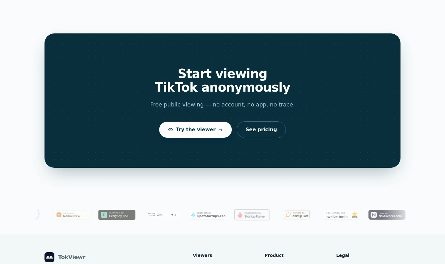 tokviewr.com — CTA
