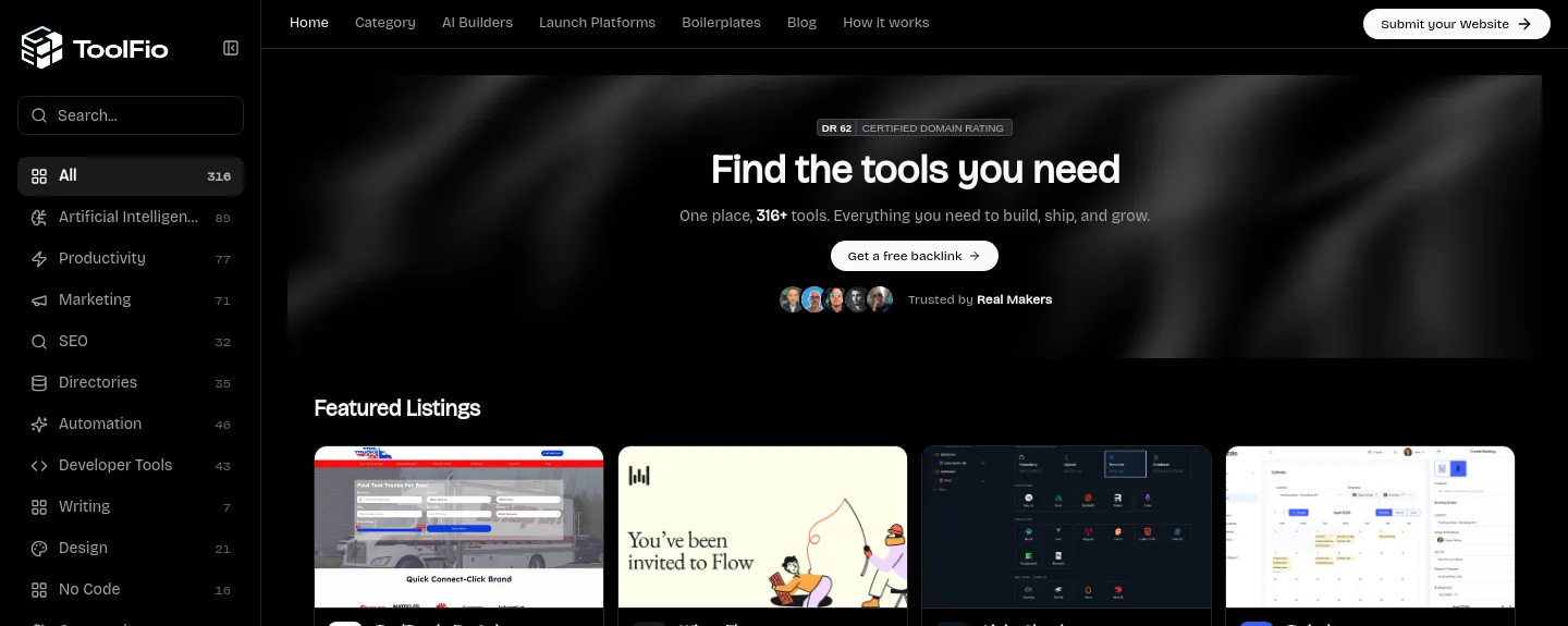 toolfio.com — a measured funnel