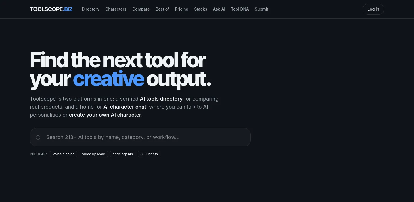 toolscope.biz — a measured funnel