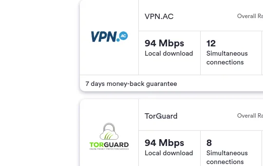 Guarantee element from top10vpn.com