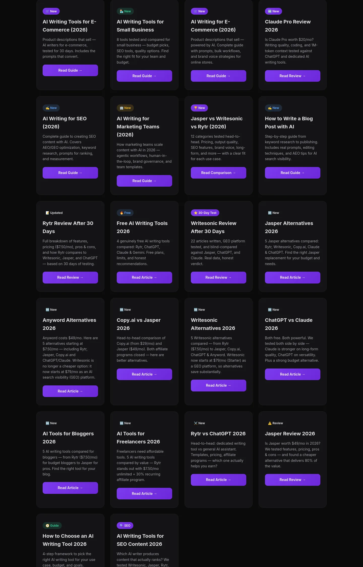 topaiwritertools.com — Features