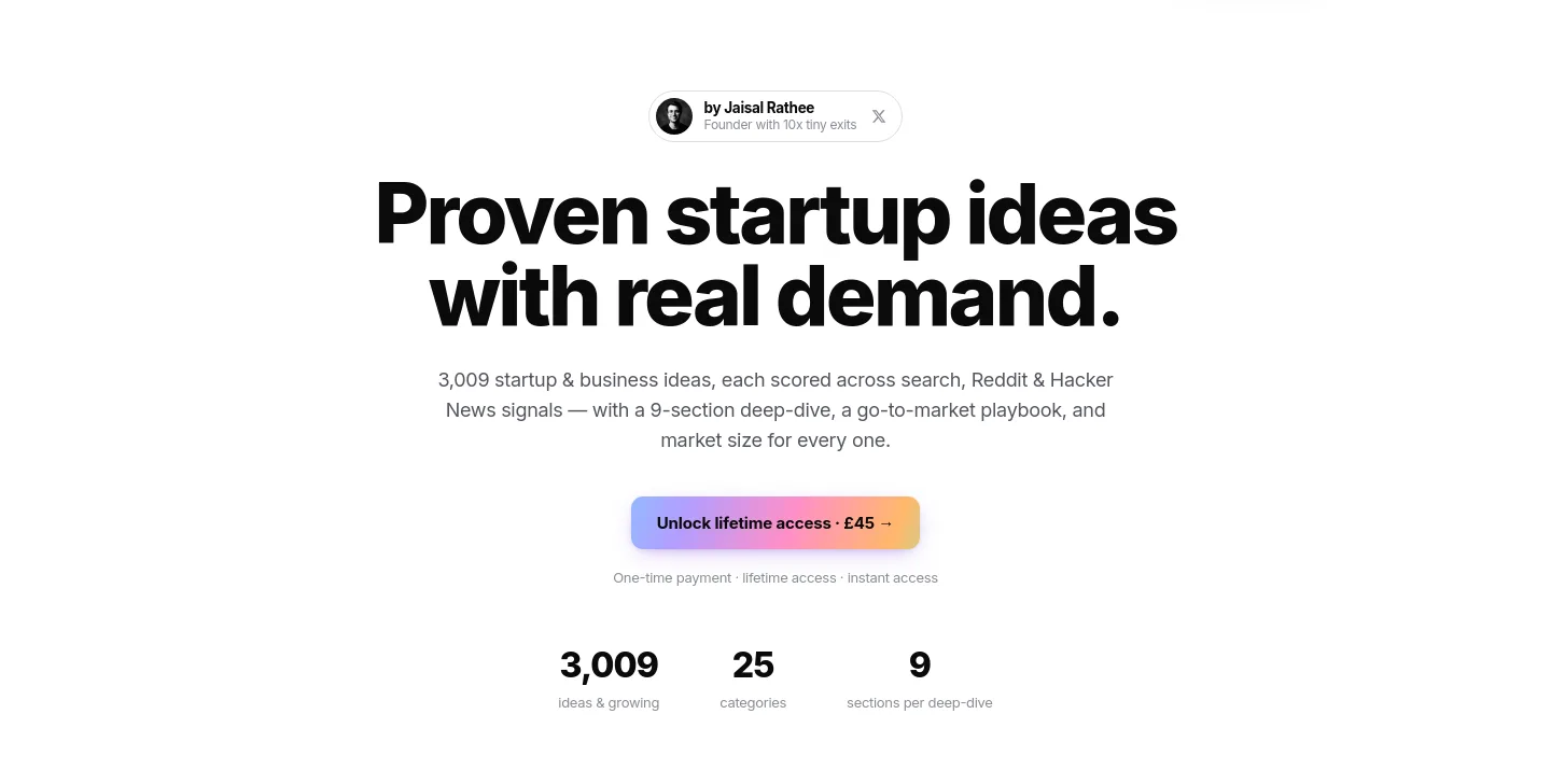 topstartupideas.com — Hero