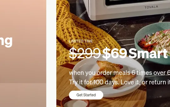 Price anchor element from tovala.com