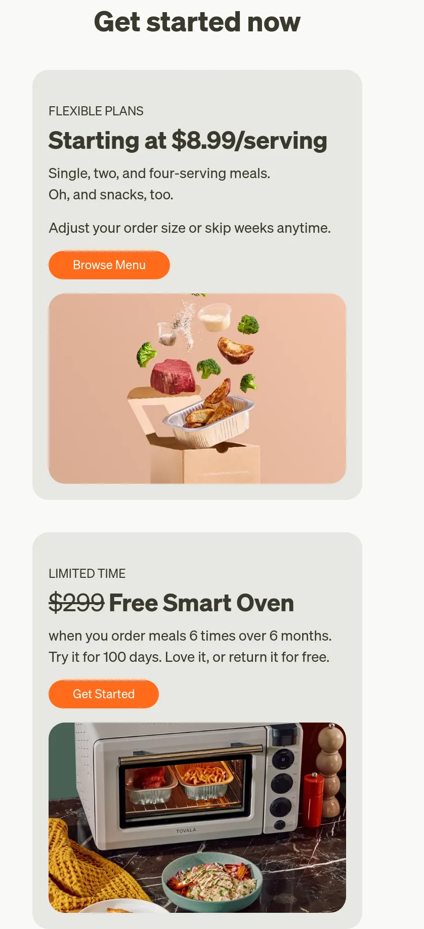 tovala.com — a real Pricing section