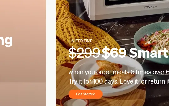 Price anchor element from tovala.com