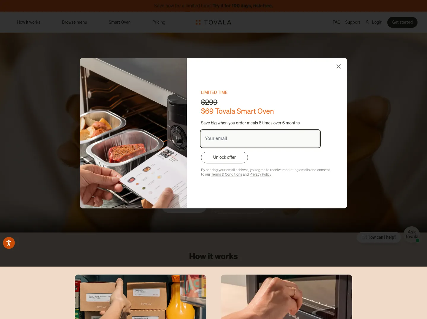 tovala.com — The Pricing Page