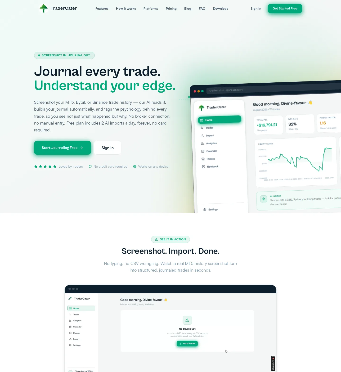 tradercater.com — Hero