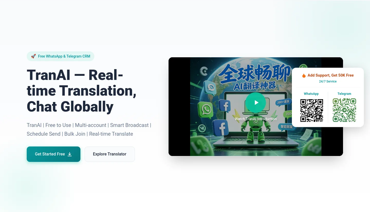 tranai.app — Hero