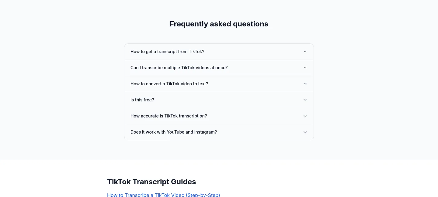 transcribevideo.ai — FAQ