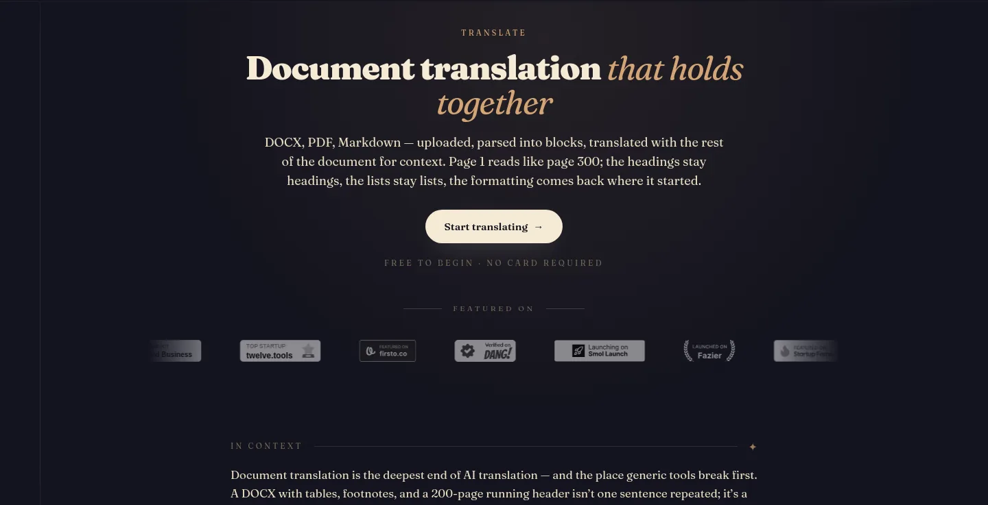 transept.ai Hero section