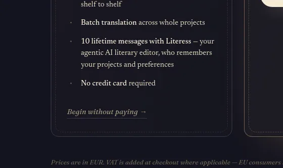 No credit card element from transept.ai