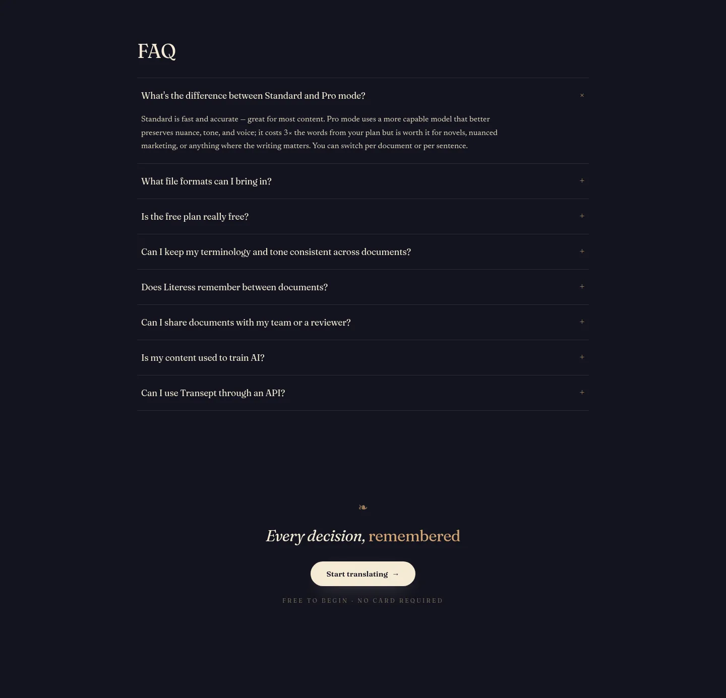 transept.ai — FAQ