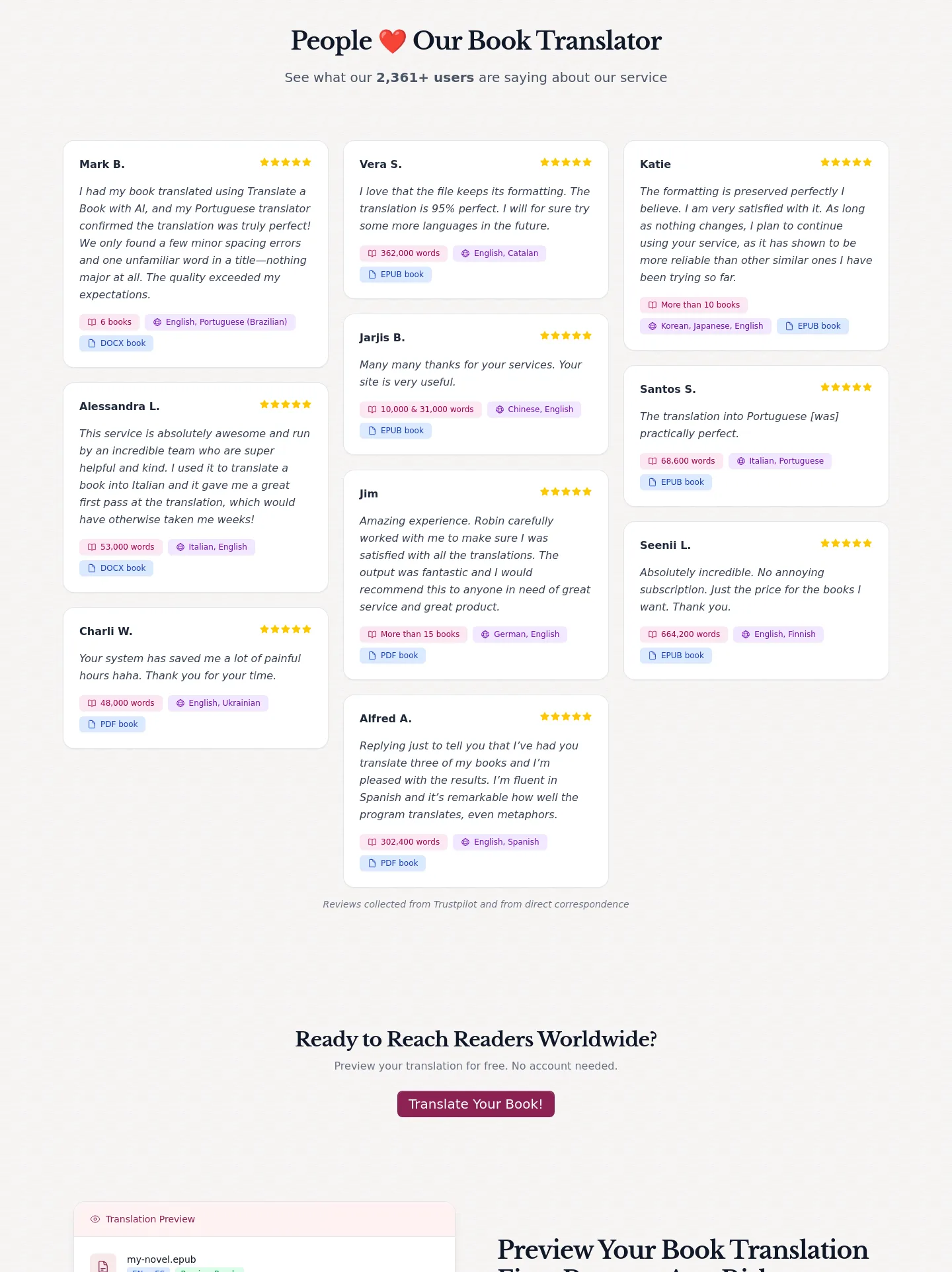 translateabook.com — Stats