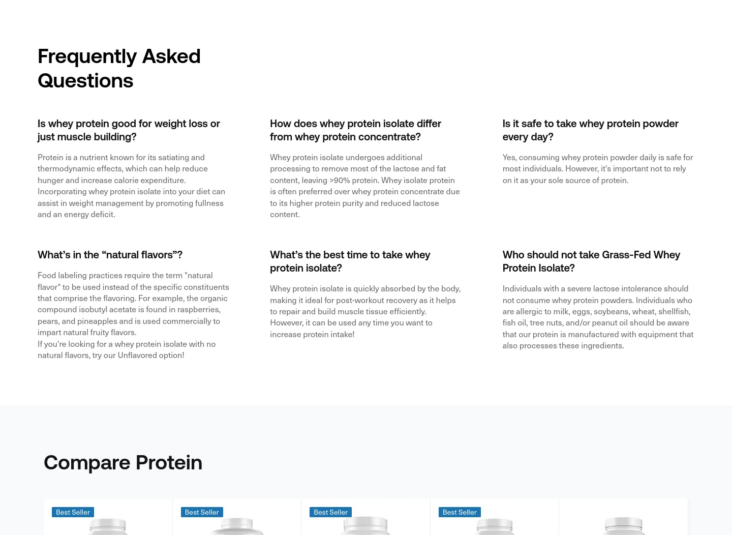 transparentlabs.com FAQ section