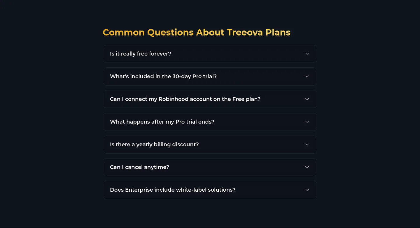treeova.com FAQ section