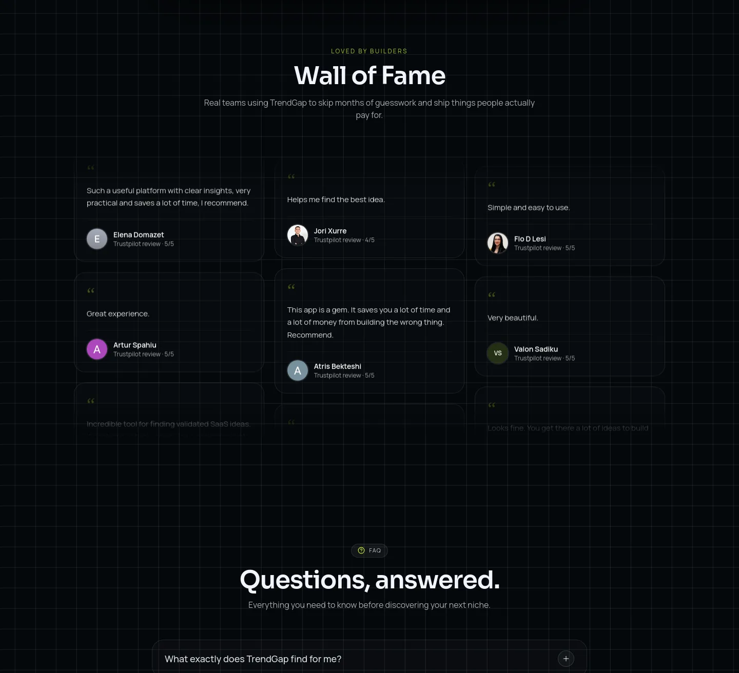 trendgap.io — Logo Wall