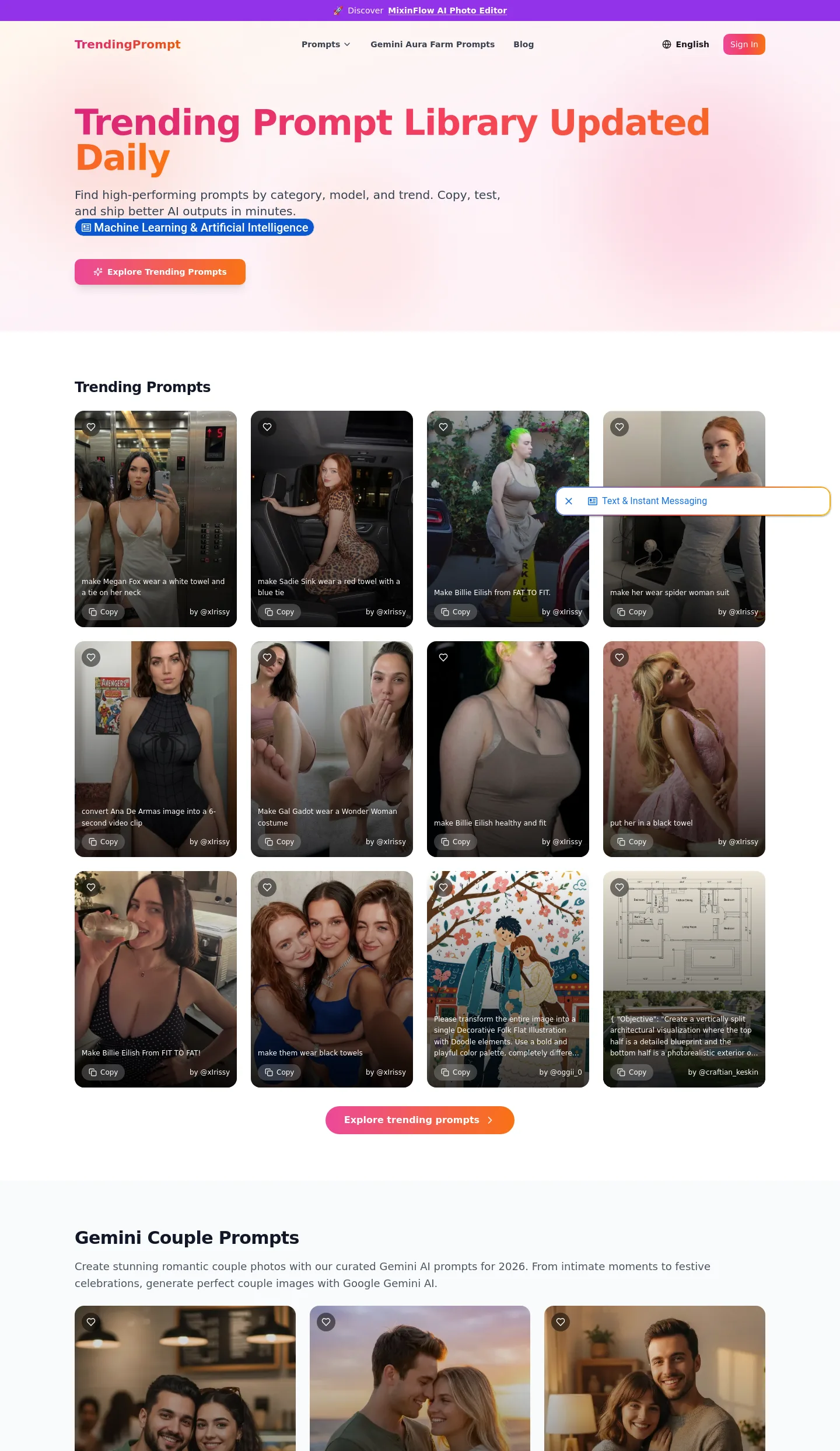 trendingprompt.io — a measured funnel
