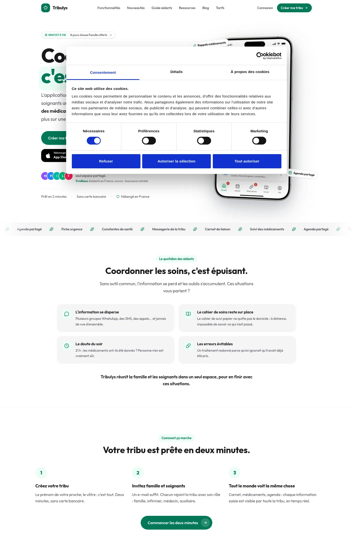 tribulys.fr — a measured funnel