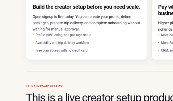 No credit card element from tripixo.ai