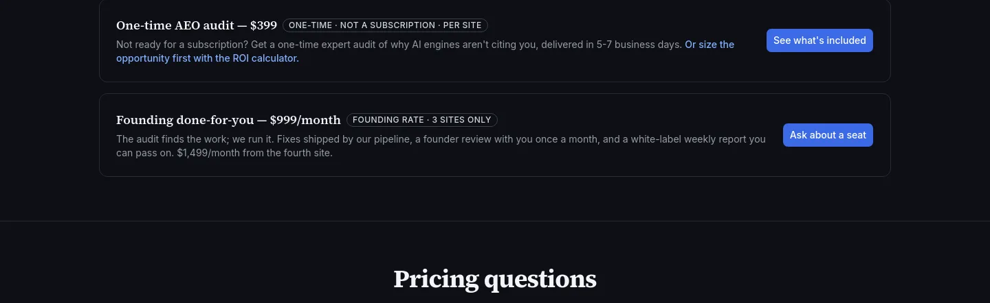 trirankai.com — Pricing