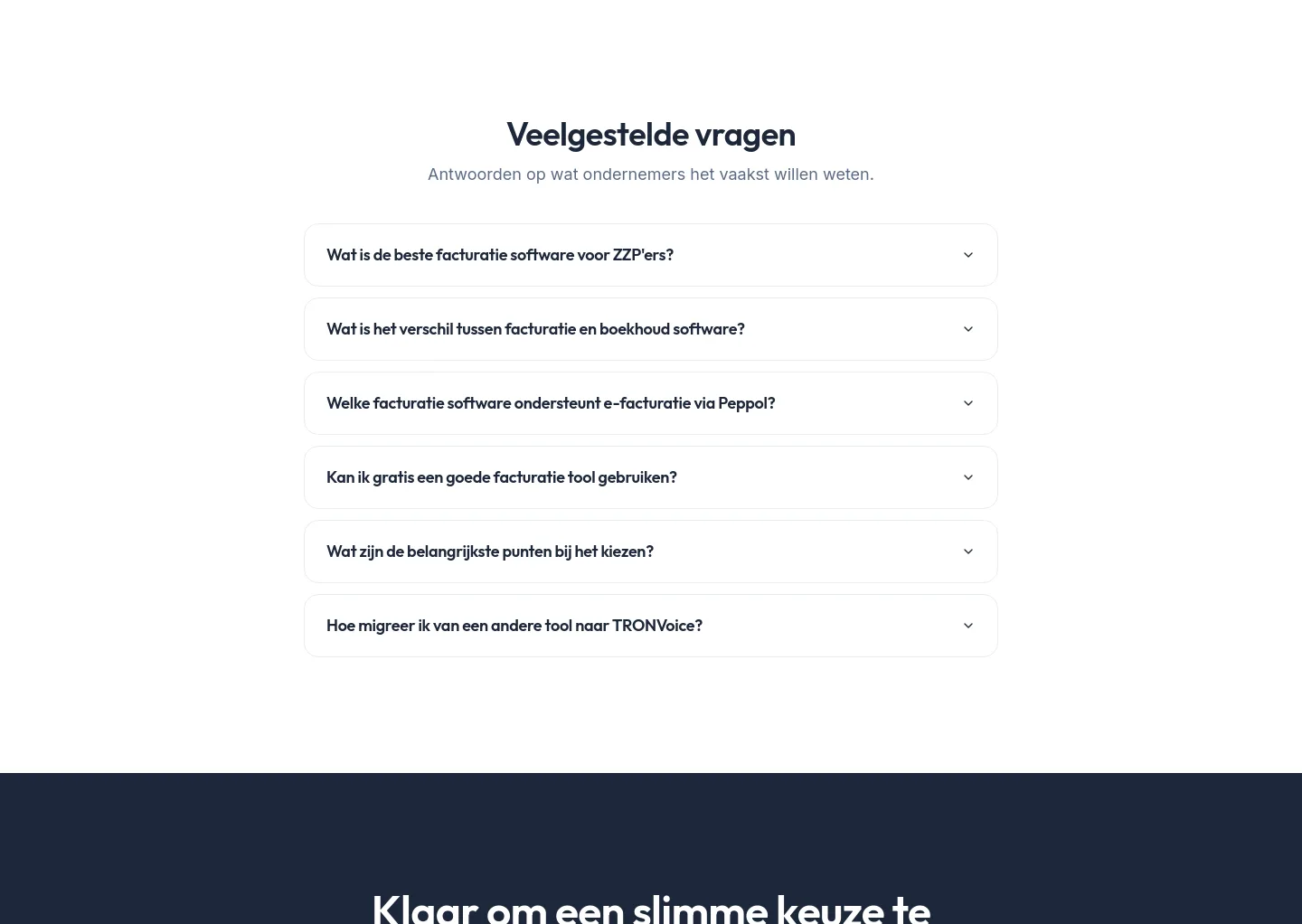 tronvoice.eu FAQ section