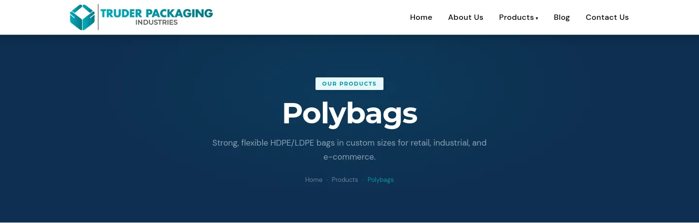 truderpackaging.com Hero section