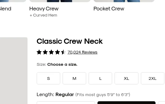 Rating element from trueclassic.com