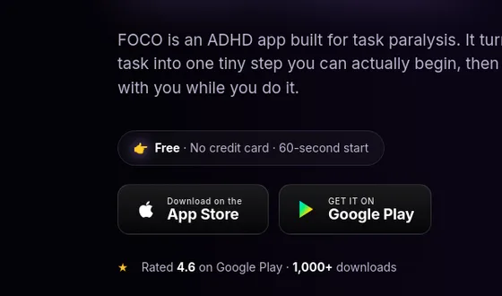 No credit card element from tryfoco.com