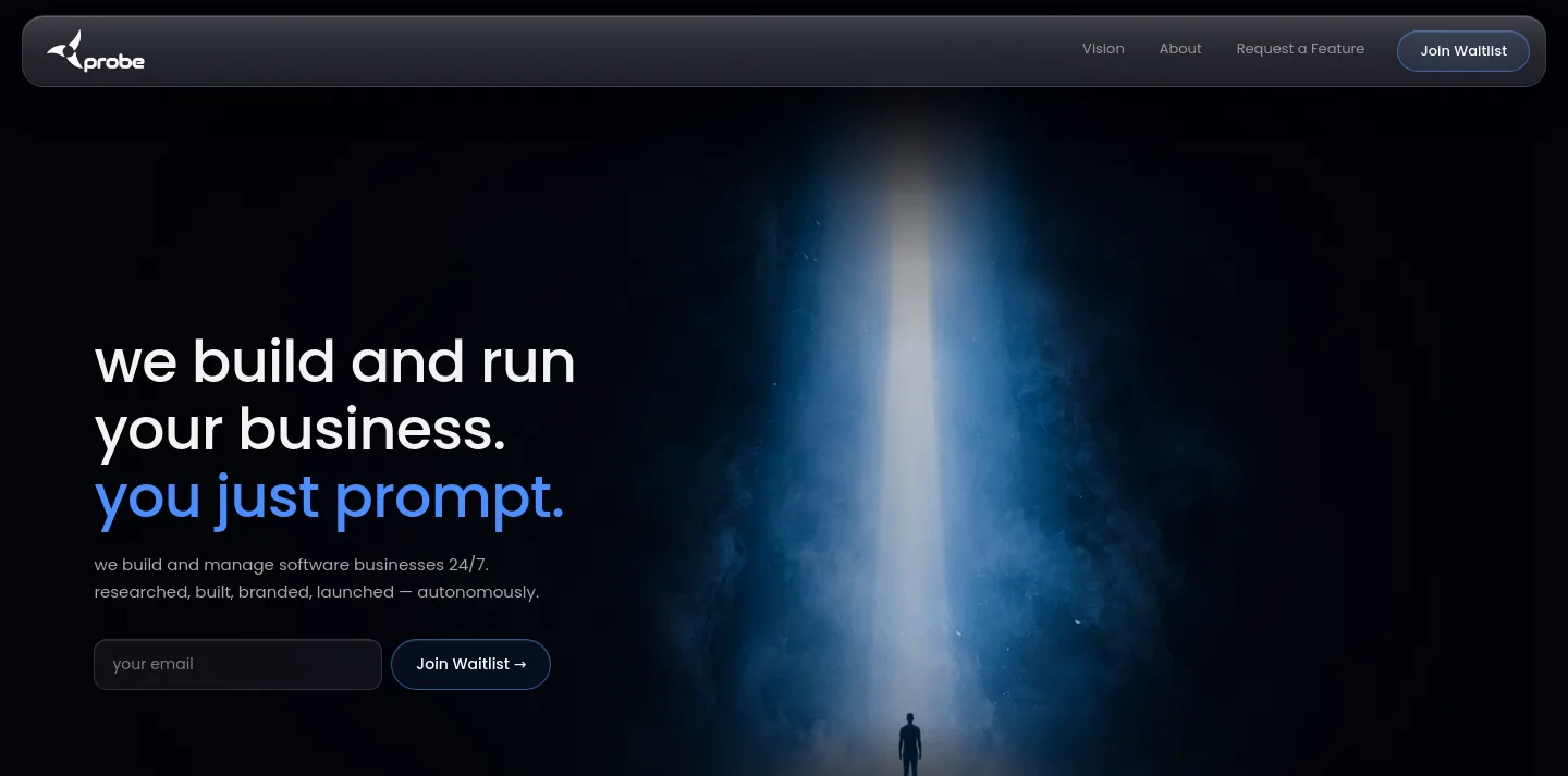 tryprobe.co — a real Email Capture section